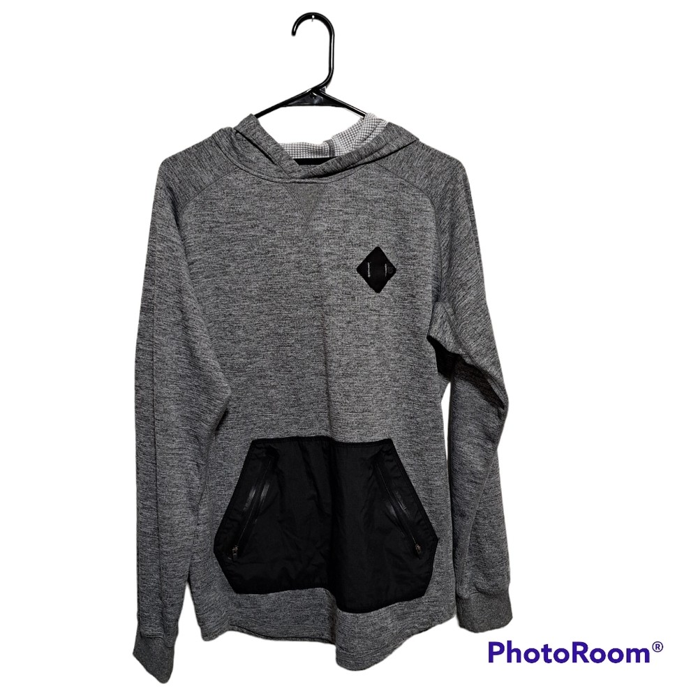 BURTON Durable Goods Sweater Hoodie Size Black Gray Medium